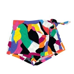 A New Day Women's Multicolor Abstract Print Wrap Skort Size 17